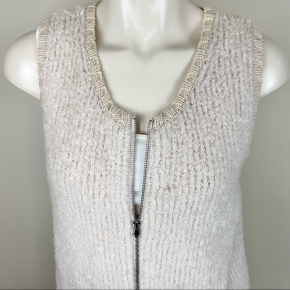 DONATING Versatile GAP vest wool blend sleeveless zipper front warm S stylish - Picture 4 of 14